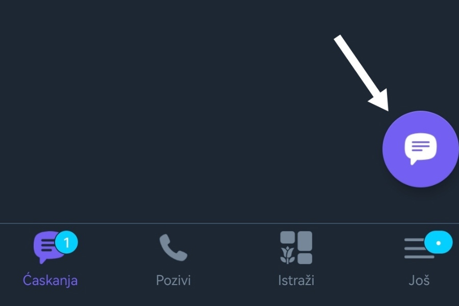 Drugi korak za pravljenje viber grupe na Androidu