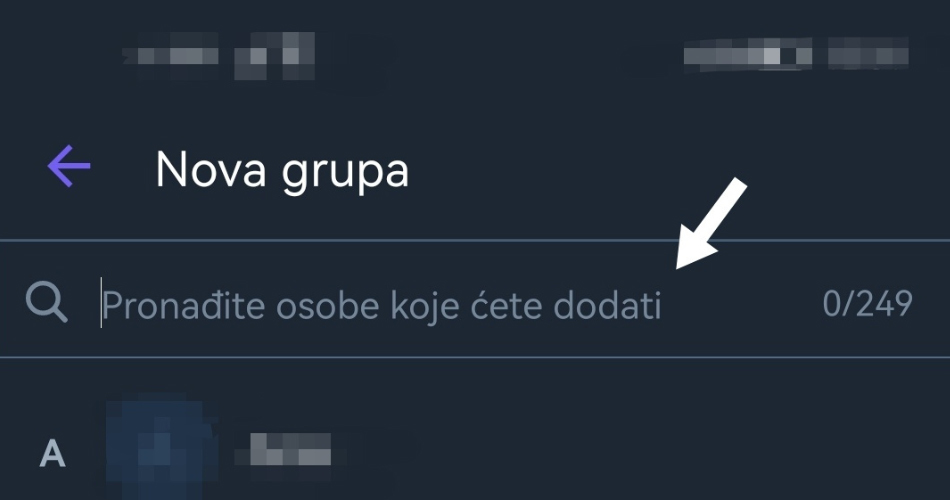 Dodavanje kontakata u viber grupu na android uređaju
