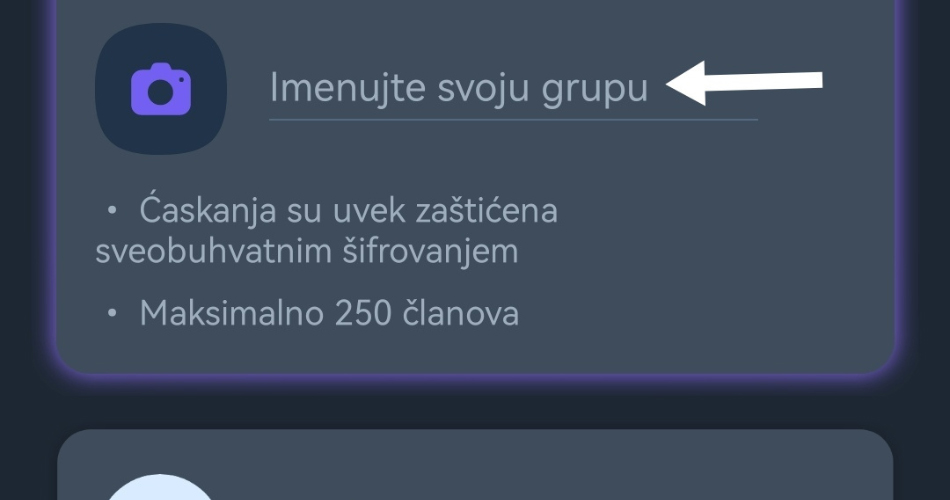 Davanje imena Viber grupi